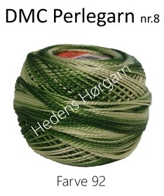 DMC Perlegarn nr. 8 farve 92 grøn multi